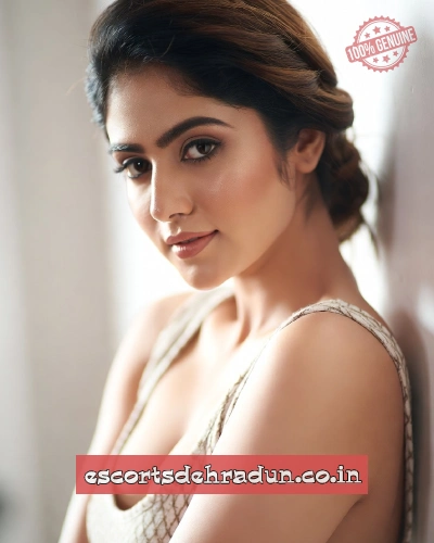 Dehradun Model escorts with braided hair in beige lace top – genuine portrait